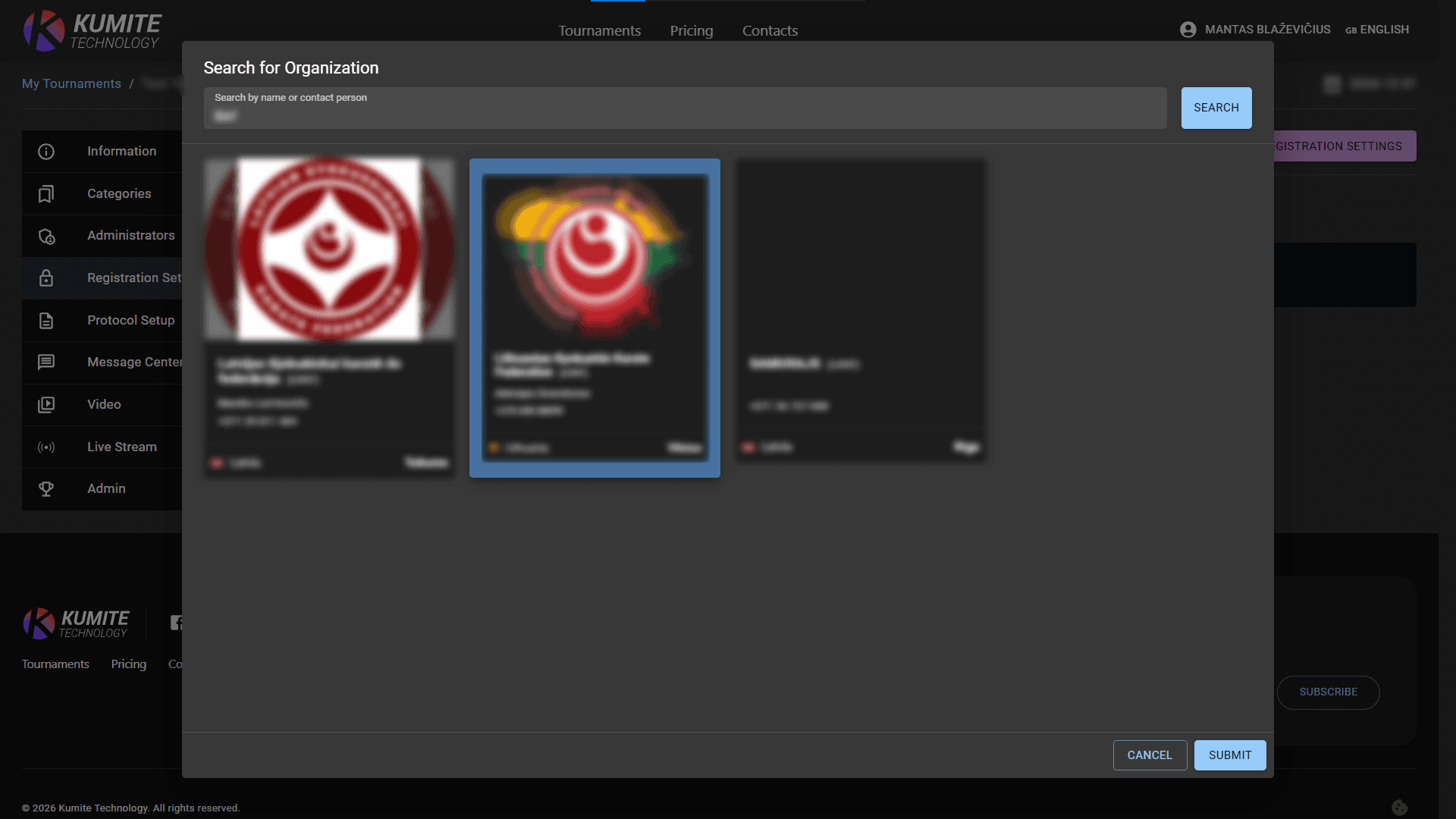 Выбор Организаций