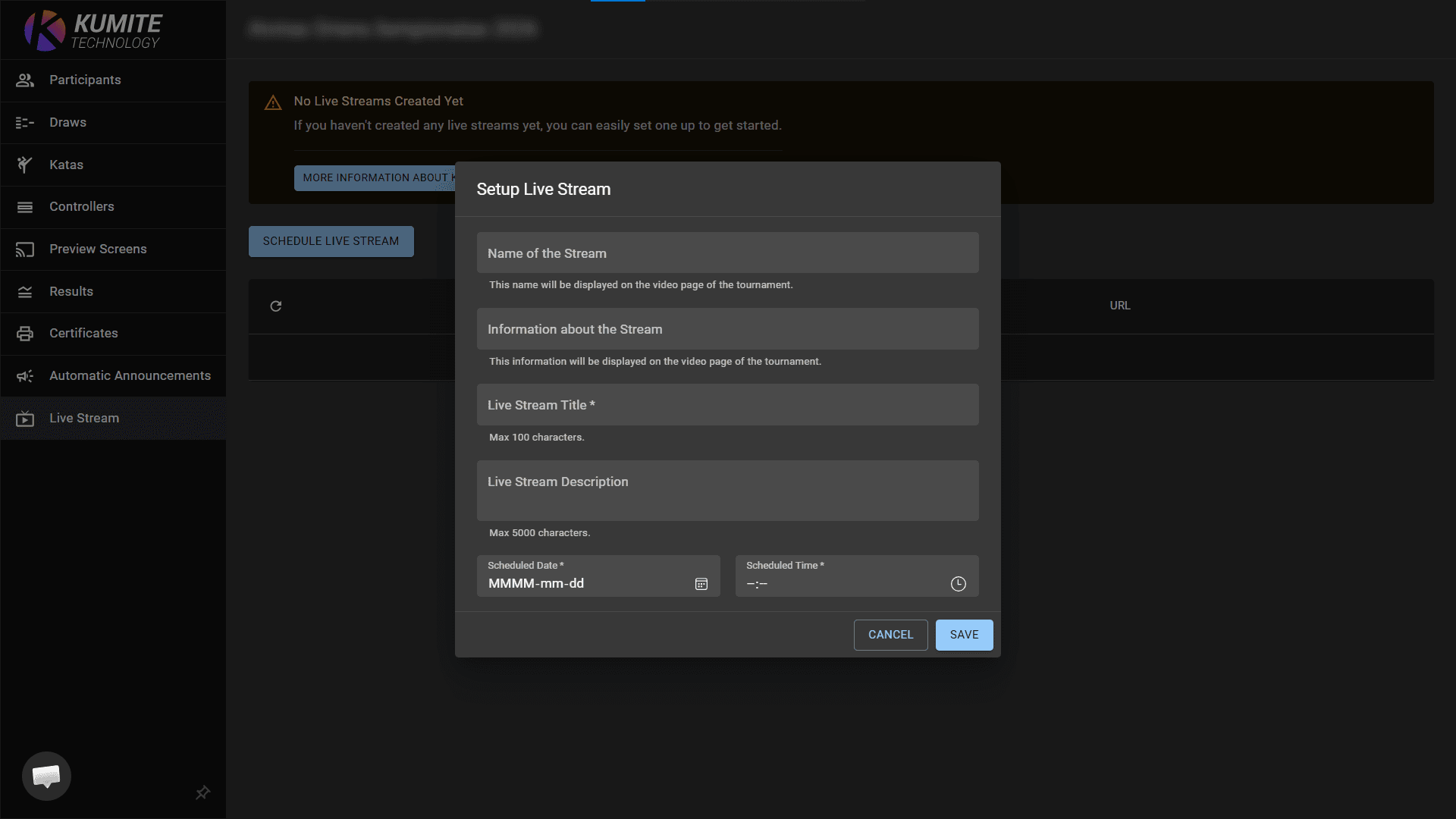Форма Планирования Прямой Трансляции