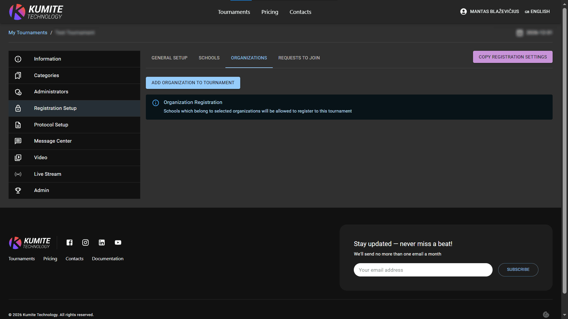 Добавить Организации