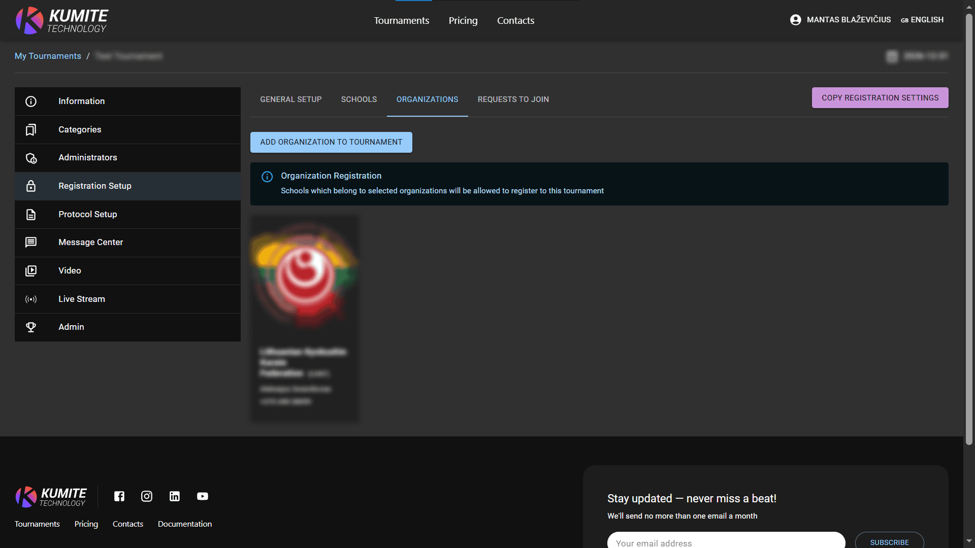 Выбранные Организации