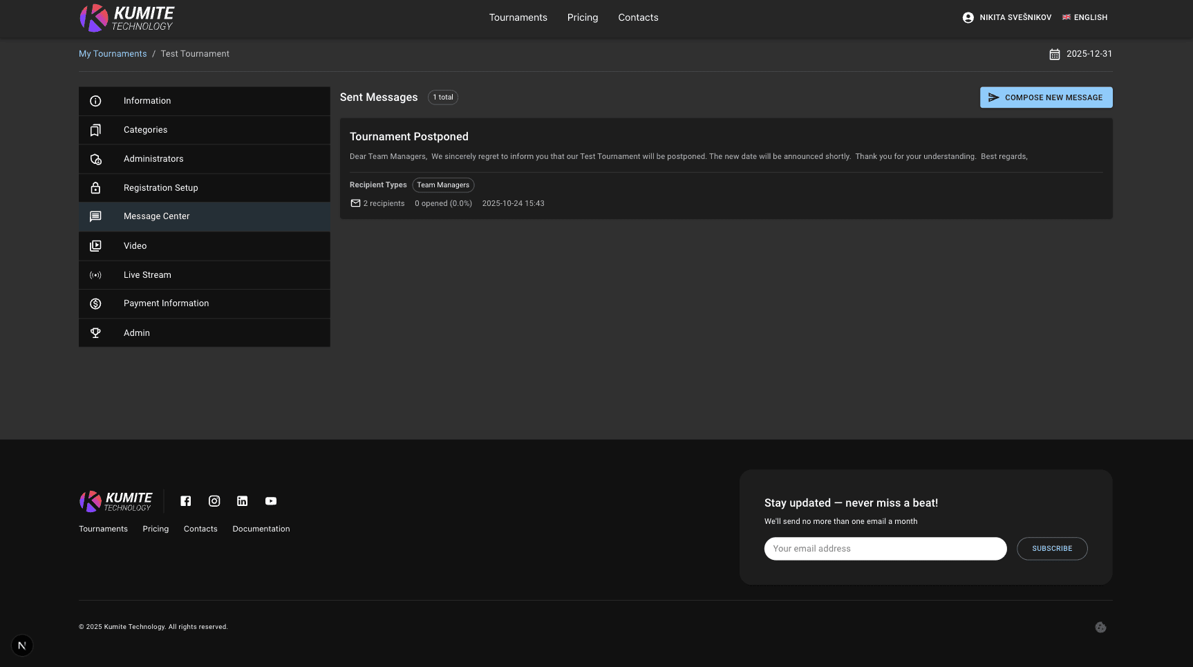 Отправленные сообщения