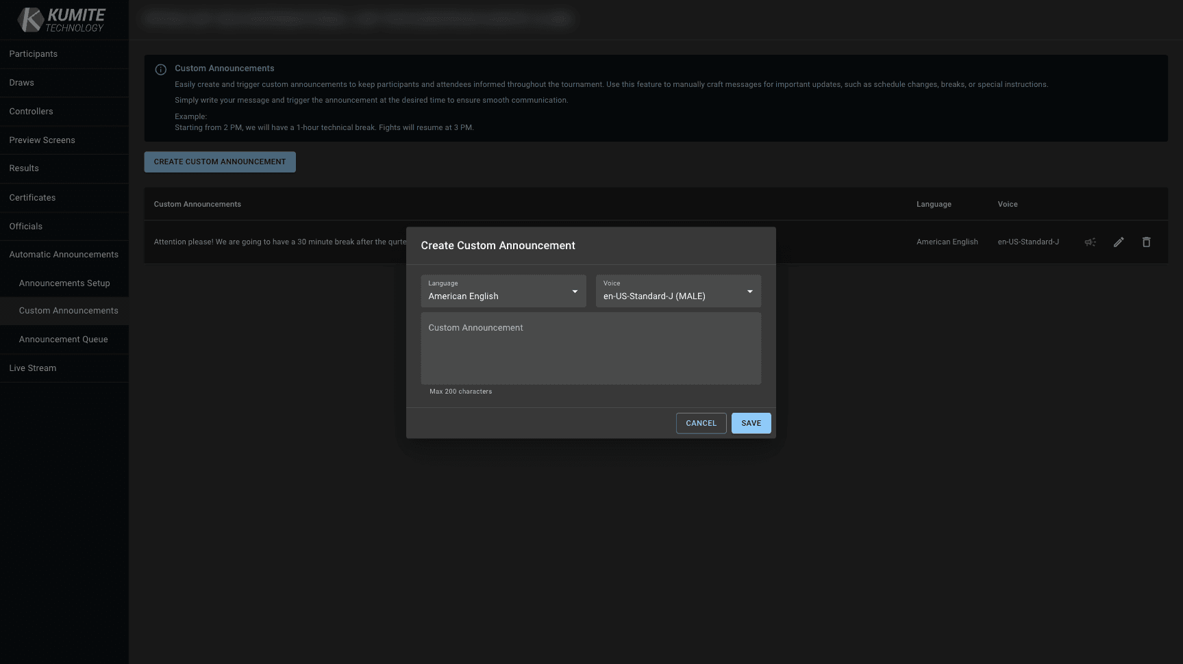 Создать пользовательское объявление