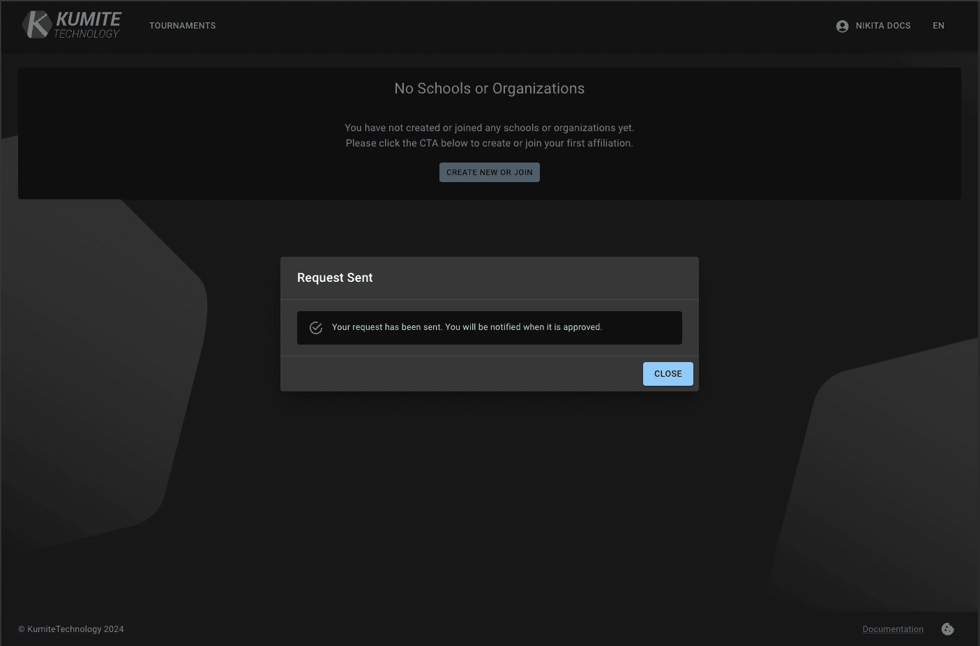 Запрос отправлен