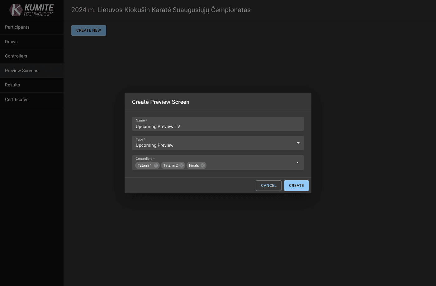 Создать экран предпросмотра