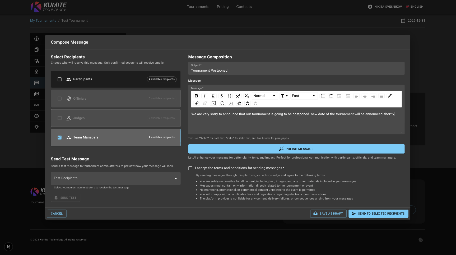 Compose Message Dialog
