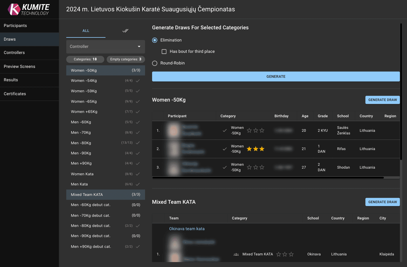 Выбор нескольких категорий