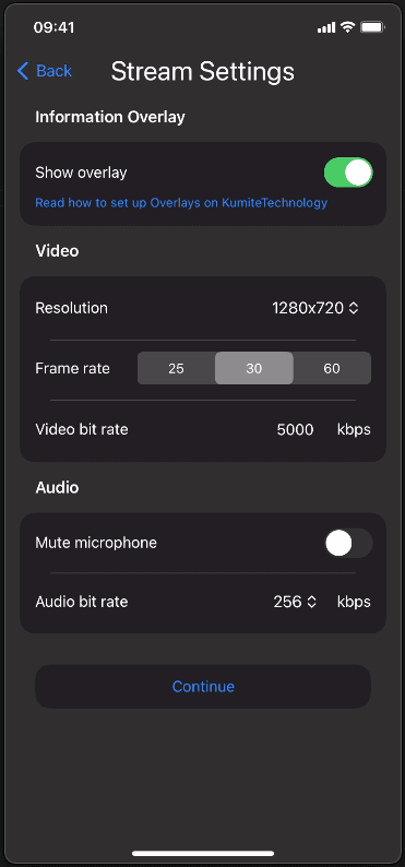 Настройки трансляции