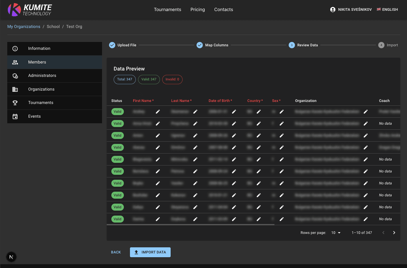 Проверка данных